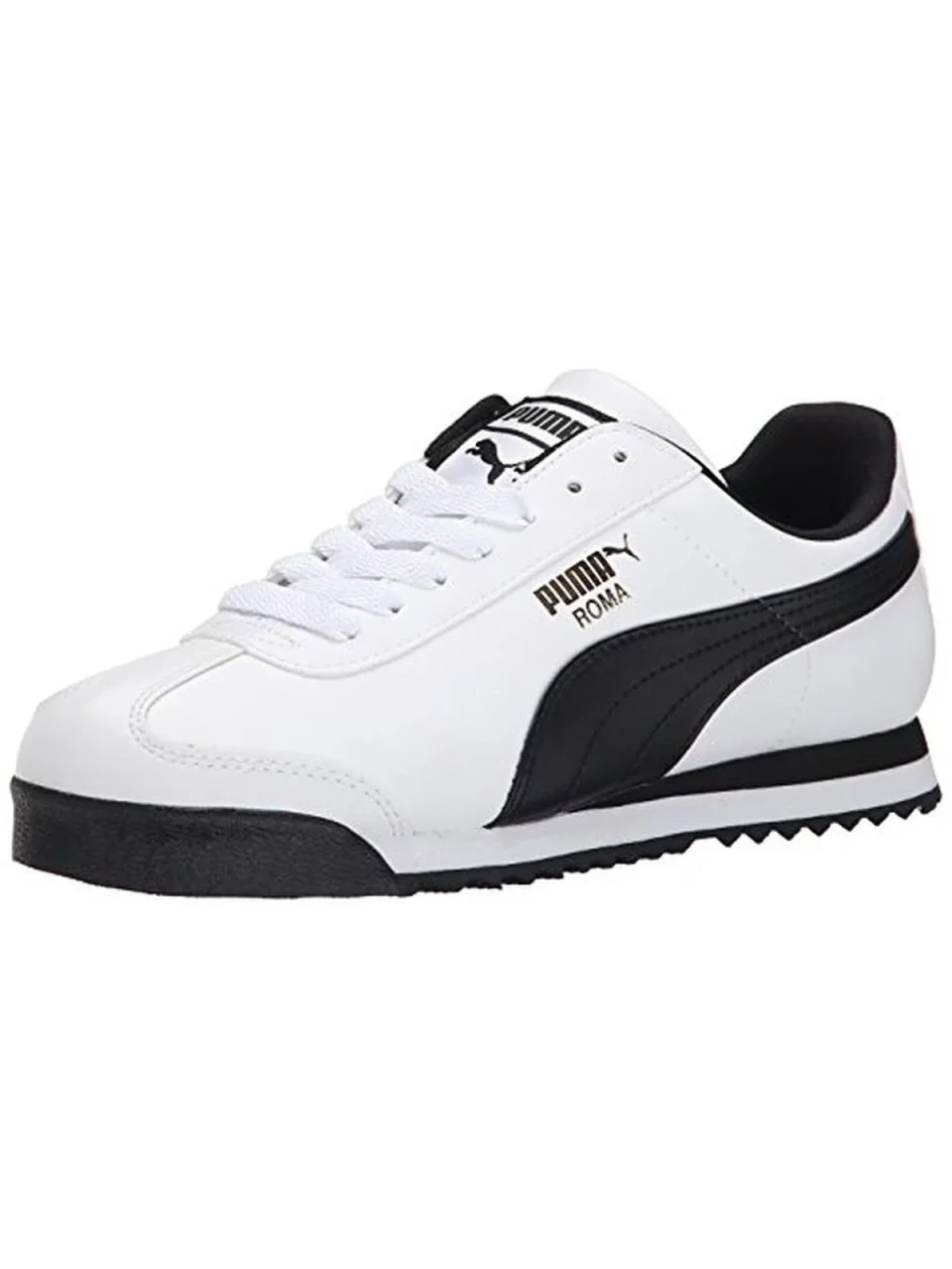 Top-Rated Puma Mens Roma Basic Faux Leather Sport Fashion Sneakers B/W 10 Medium (D)
