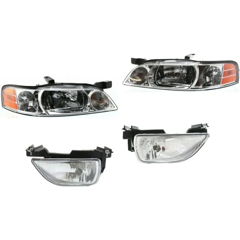 Food-Grade Glossy Headlight Kit For 2000-2001 Nissan Altima Left and Right 4Pc
