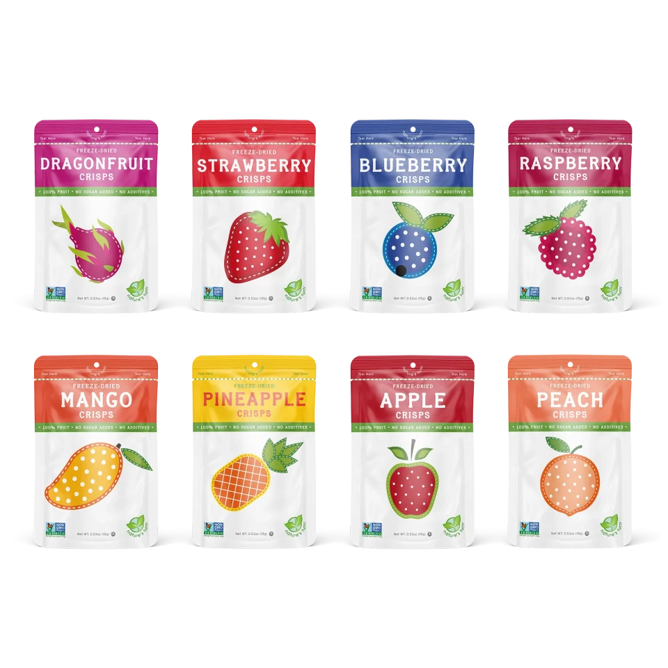 Lightweight Natureﾡﾯs Turn Freeze Dried Superfruit Crisps Variety Pack, 8 Pack, 0.53oz