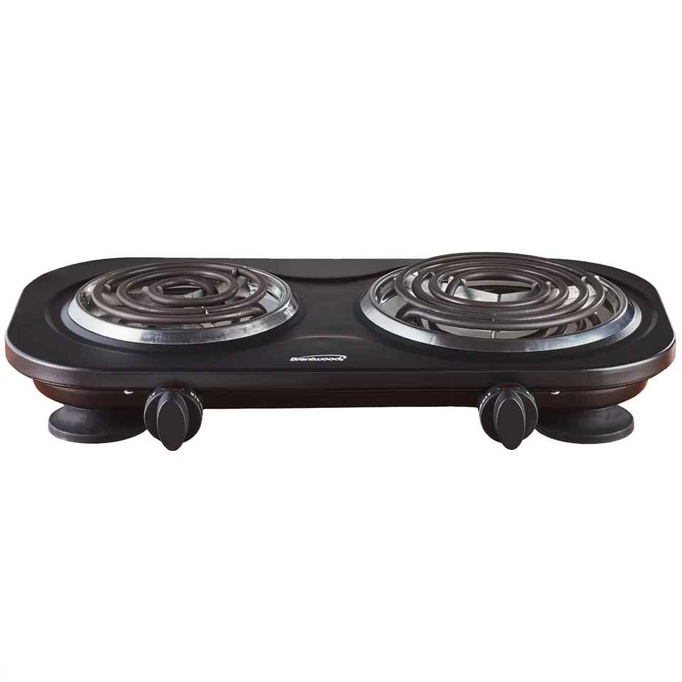 Travel Brentwood Appliances Ts-361bk 1,500-watt Double Electric Burner (black)
