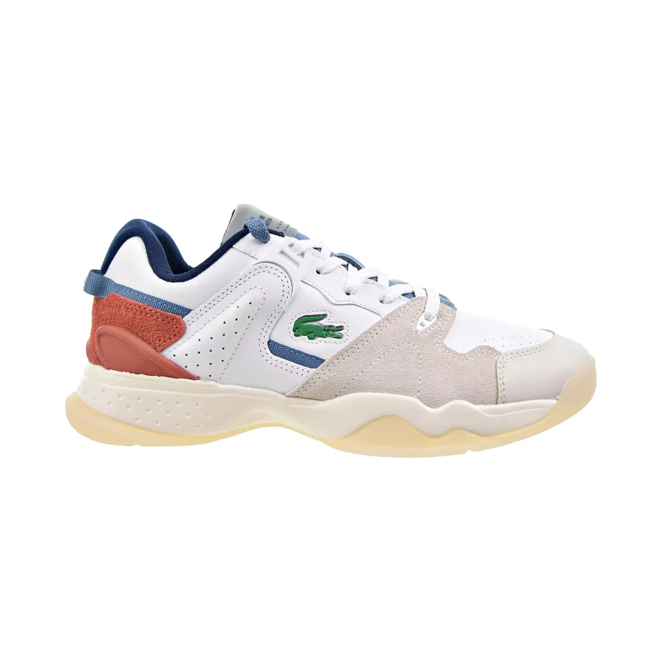 Gift-Ready Lacoste T-Point 0121 3 SMA Men's Shoes White-Blue 7-42sma0041-080