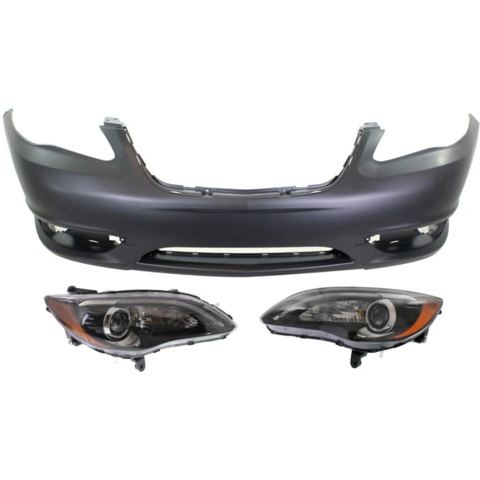 Core Space-Saving Headlight Kit For 2011-2014 Chrysler 200 Driver and Passenger Side Halogen