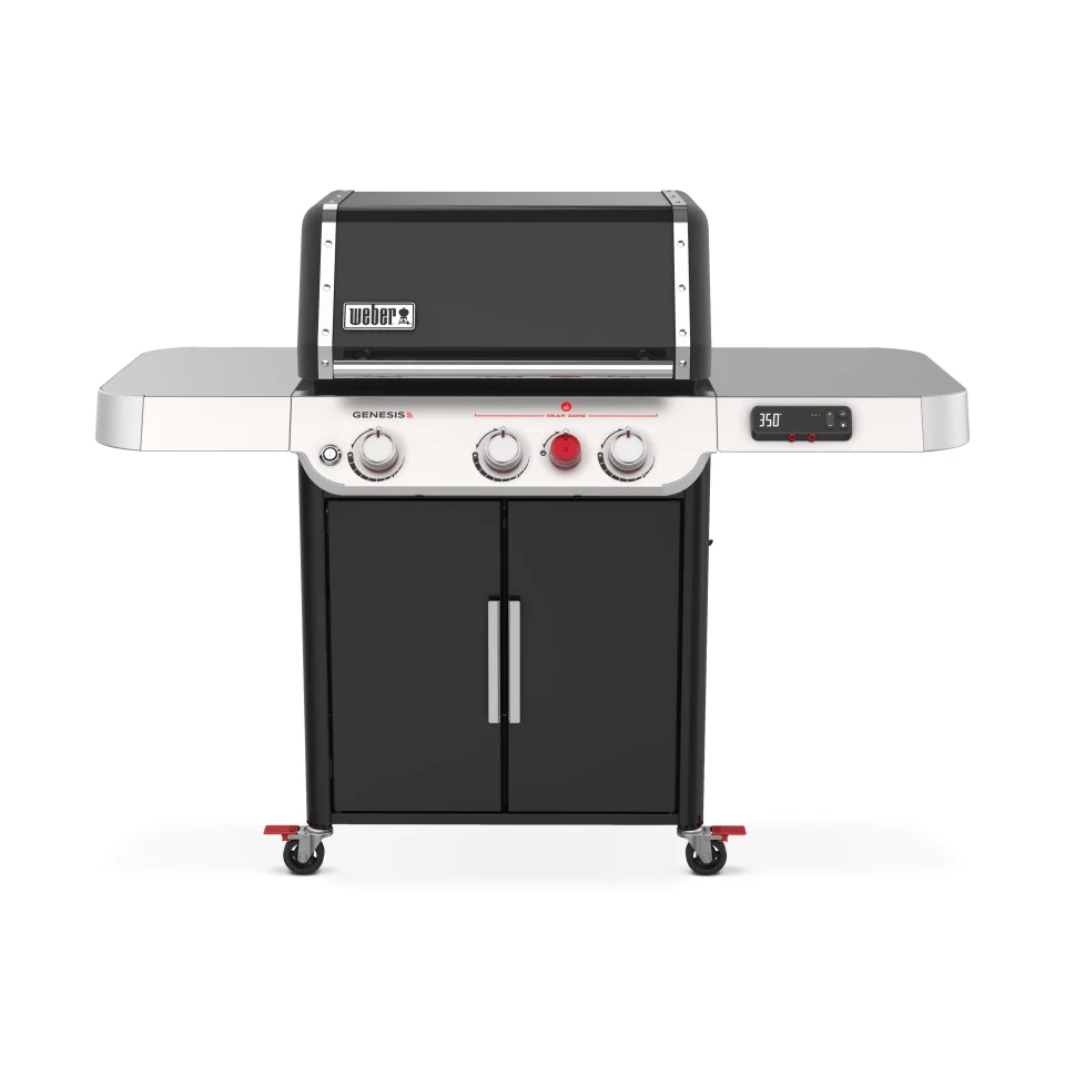 Frosted Genesis EX-325s Smart Gas Grill, Black, Liquid Propane