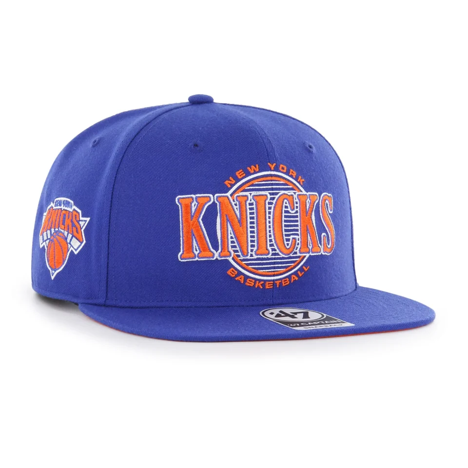 Clear Leak-Proof Men's '47 Blue New York Knicks High Post Captain Snapback Hat - OSFA