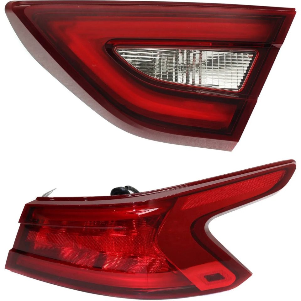 Healthy Clear Tail Light Set For 2016-2018 Nissan Maxima LH and RH Inner Outer w/ bulb Halogen