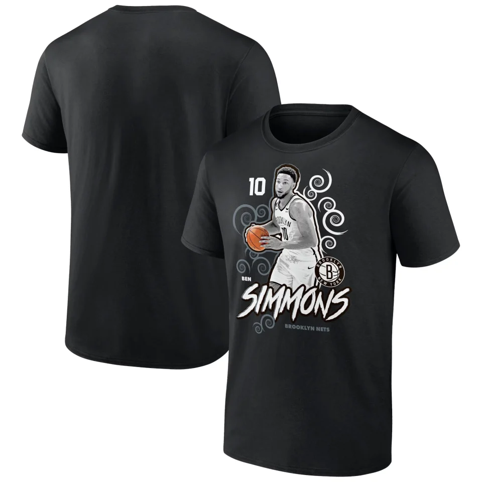 Essential Supreme Men's Fanatics Branded Ben Simmons Black Brooklyn Nets Competitor T-Shirt