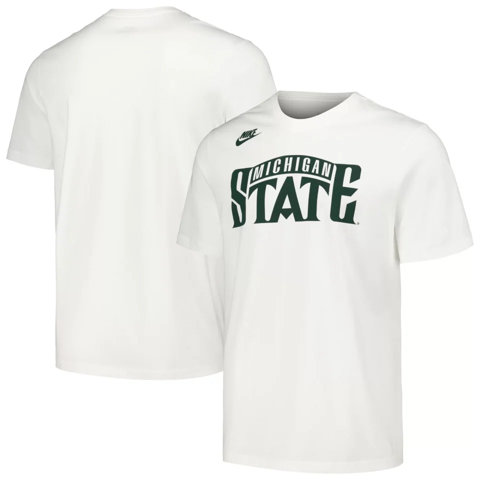 Multi-Purpose Men's Nike White Michigan State Spartans Basketball Retro 2-Hit T-Shirt