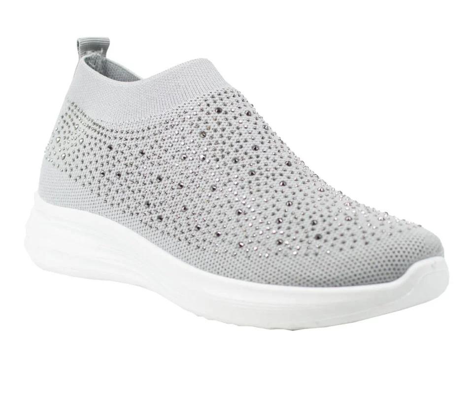 Ceramic Kitchen 82L Ladies Gray Size 8 Comfort Knit Sneakers