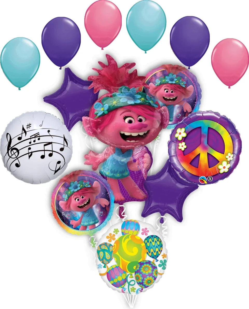 Select Core Trolls World Tour Party Supplies Poppy Saves Music Balloon Bouquet Decorations