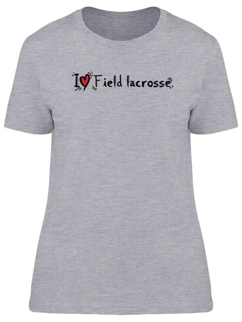 Ceramic Thickened I Love Field Lacrosse T-Shirt Women -Image by Shutterstock, Female x-Large