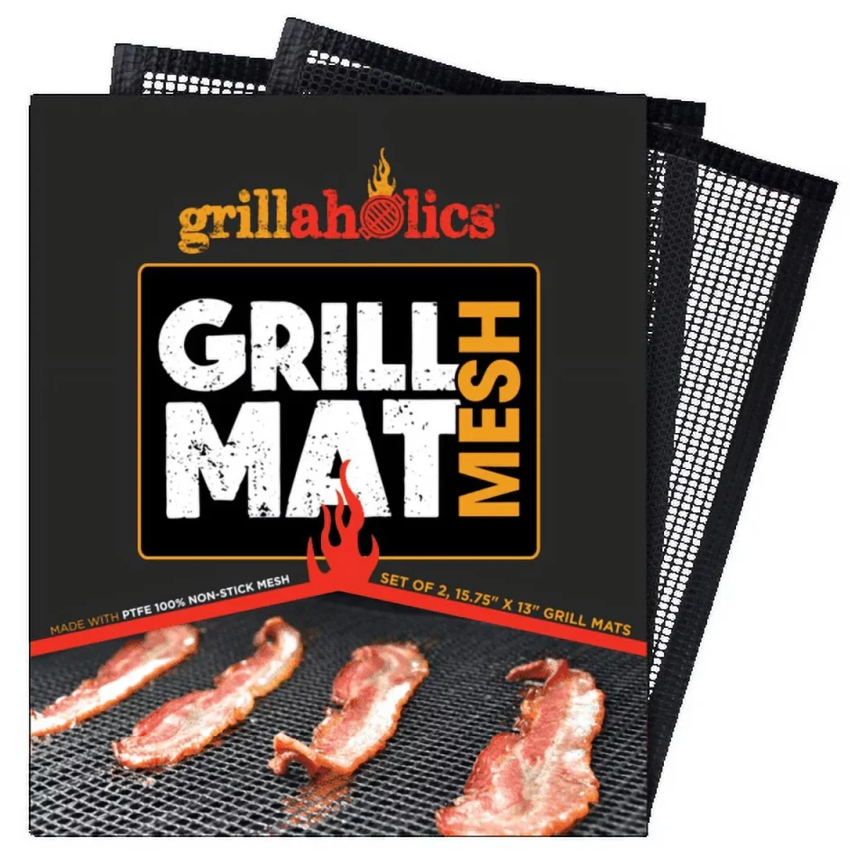 Dining Grillaholics Non Stick Mesh Grill Mat (2-Pack) - The Perfect Grill Mats for Outdoor Grill