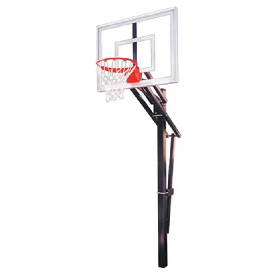Core Baking Slam Turbo Steel-Glass In Ground Adjustable Basketball System, Purple