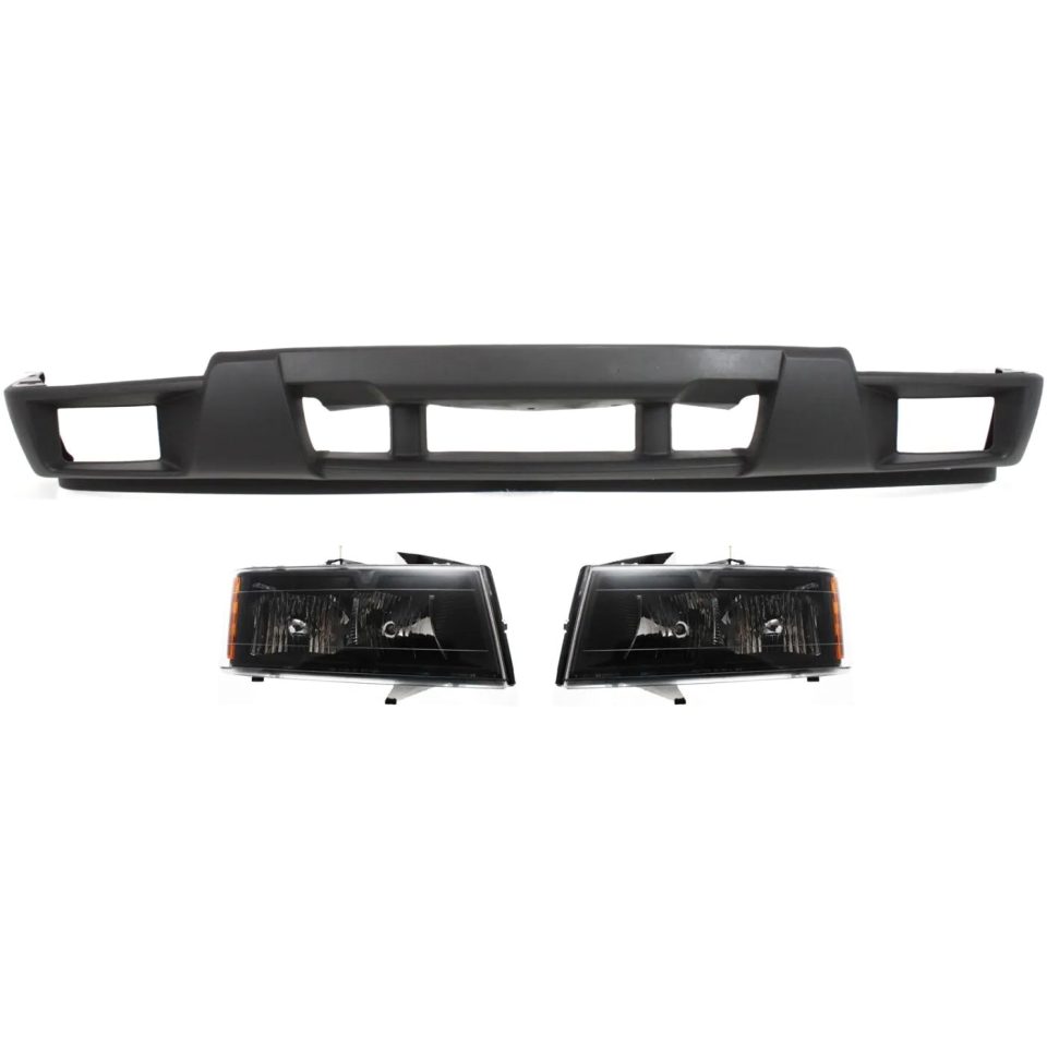 Silicone Bumper Cover Kit For 2004-2012 Chevrolet Colorado Front 3pc Textured