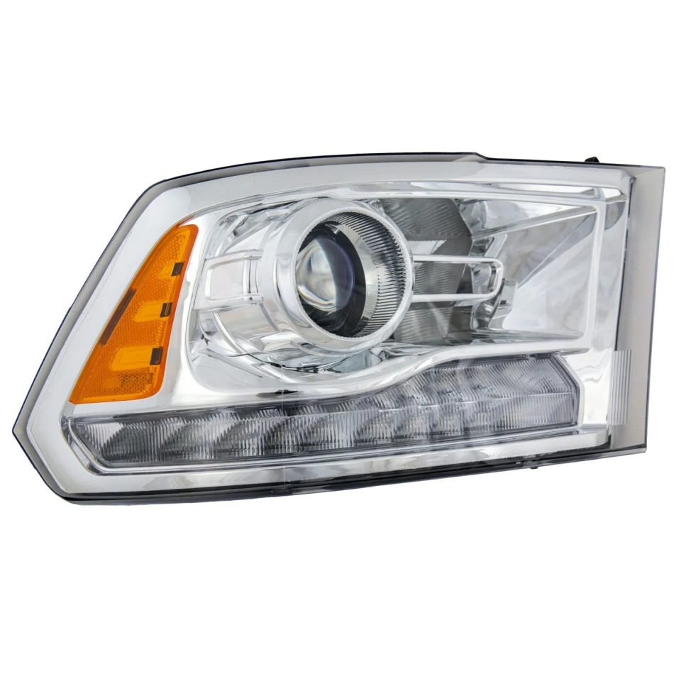 Natural Headlight Assembly For 2013-2018 Ram 1500 2500 3500 Passenger With Bulb