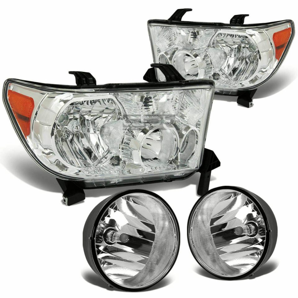 Travel 07-13 TUNDRA GSK50/51 CHROME HOUSING REFLECTOR HEADLIGHTS/LAM