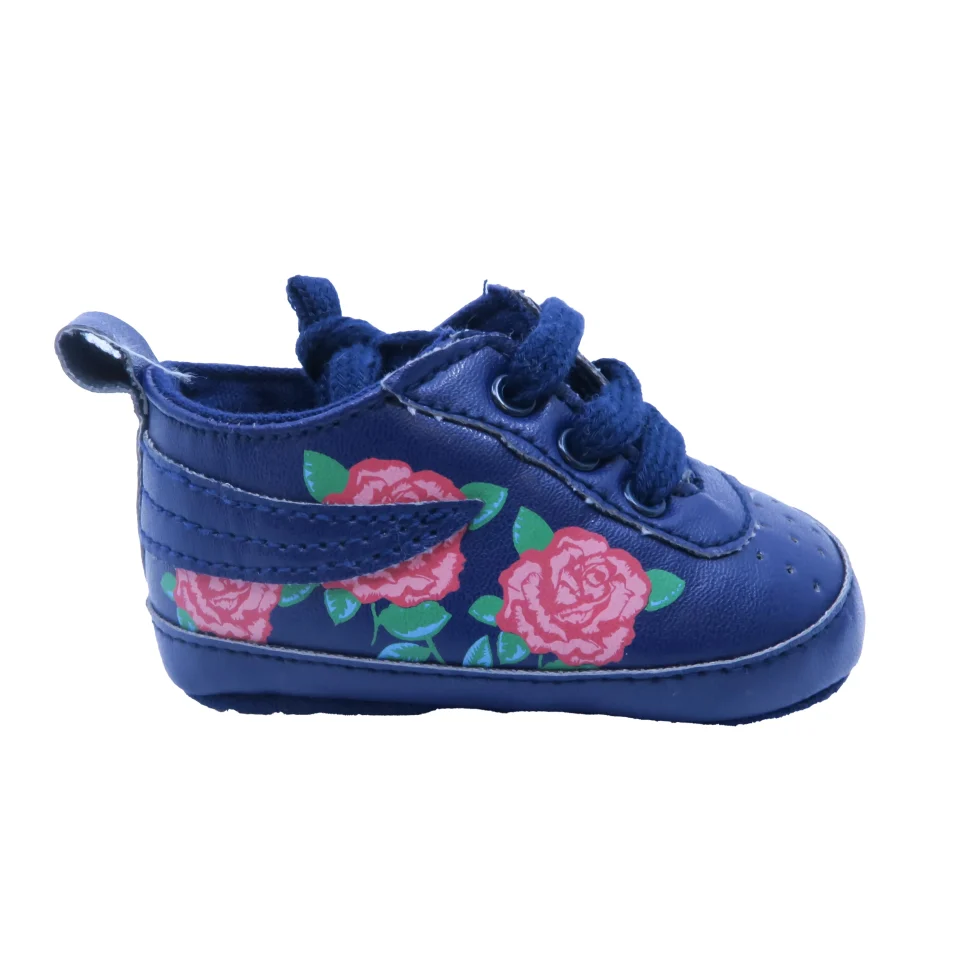 Core Food-Grade Pre-owned Fila Girls Black Floral Sneakers size: 0-6 Months