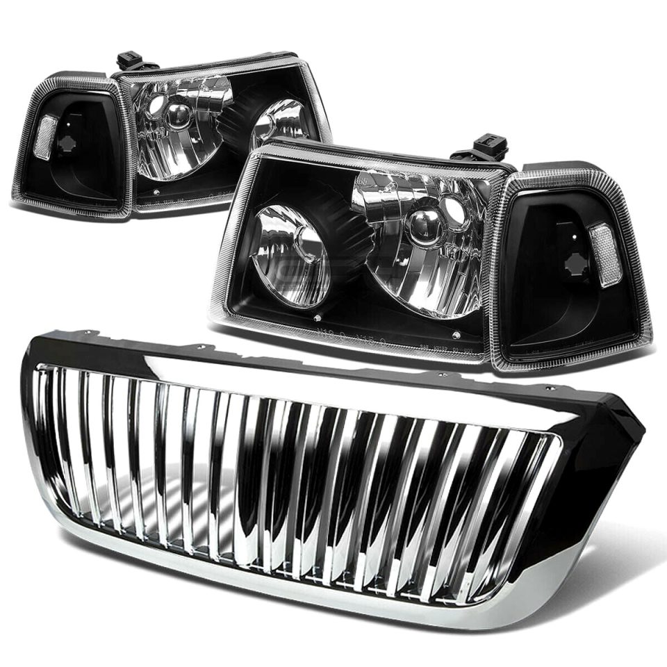 Silicone 04-05 D RANGER BLACK HEADLIGHT+CLEA