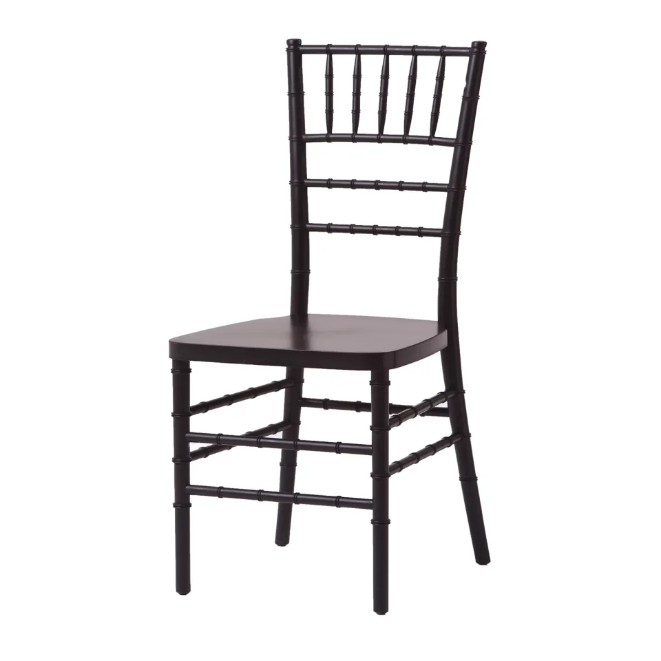 Long-Lasting Commerical Seating Products Resin Black Crystal Chiavari Chairs