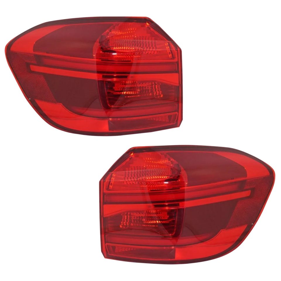 Frosted Easy-Clean Tail Light Set For 2018-2020 BMW X3 Left and Right Red Lens Halogen/LED