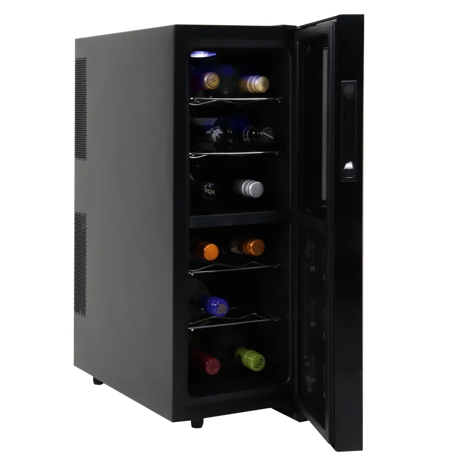 Long-Lasting Gift-Ready Koolatron 12 Bottle Dual Zone Wine Cooler Freestanding Wine Refrigerators Fridge