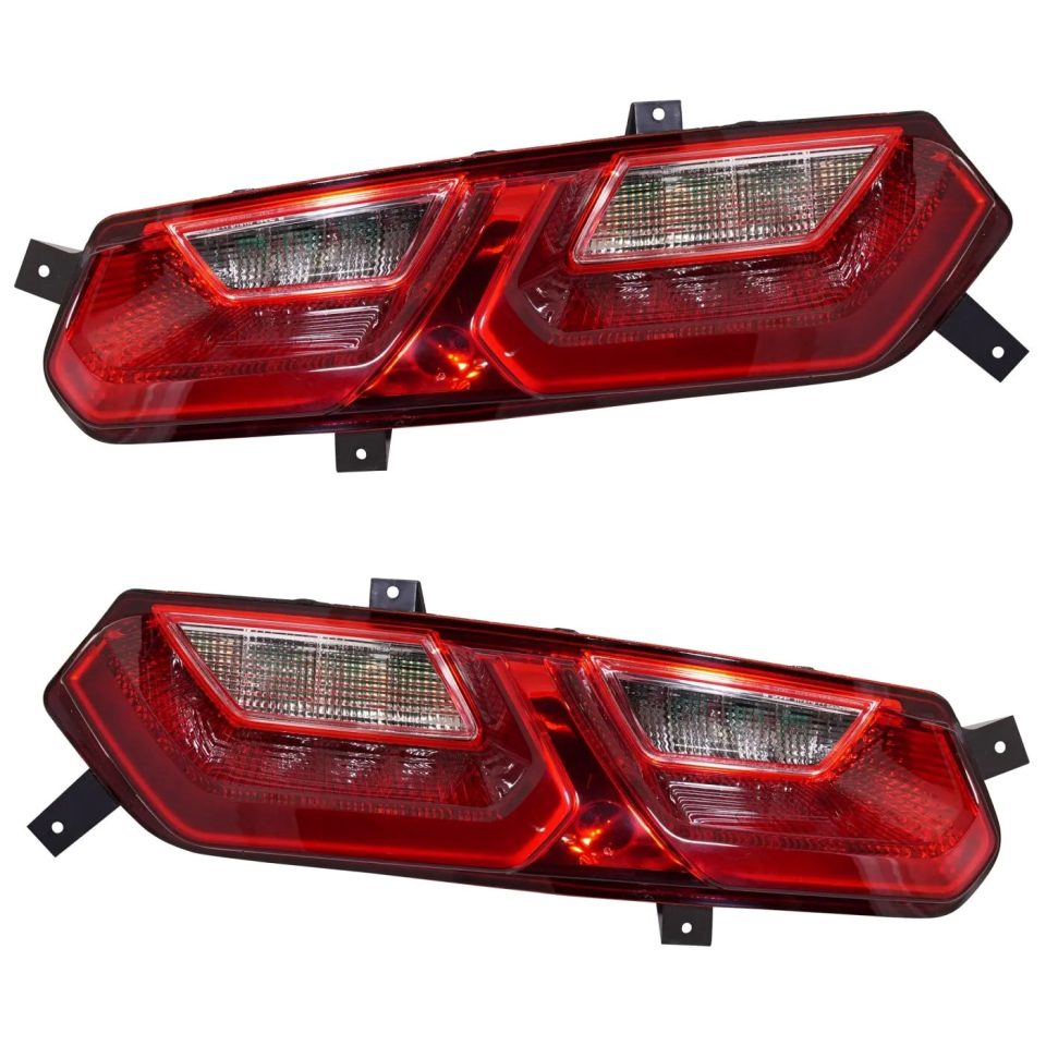 Home Easy-Clean Tail Light Set For 2014-2019 Chevrolet Corvette Left and Right Clear/Red LED