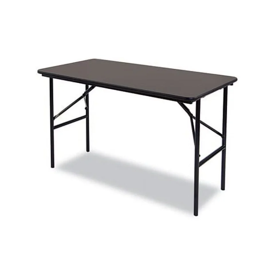 Popular Economy Wood Laminate Folding Table Rectangular, 48w x 24d x 29h, Walnut